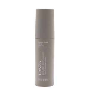 A bottle of L’ANZA Keratin Healing Oil smooth down spray. | Blush Salon Collective - Fargo, ND
