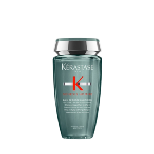 A bottle of Kérastase Genesis Homme Bain De Force Quotidien daily purifying fortifying shampoo is shown against a plain white background. | Blush Salon Collective - Fargo, ND