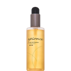 A clear bottle of Epionce Lytic Gel Cleanser with a pump dispenser, filled with a yellow liquid, is shown against a white background, highlighting the fresh and effective formula of this renowned Lytic Gel Cleanser. | Blush Salon Collective - Fargo, ND