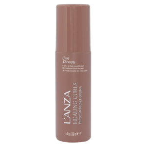 A brown bottle of L’ANZA Healing Curls Butter Detangling Complex leave-in hair conditioner, 150 ml size, stands upright against a white background, offering advanced Curl Therapy for smooth and defined curls. | Blush Salon Collective - Fargo, ND