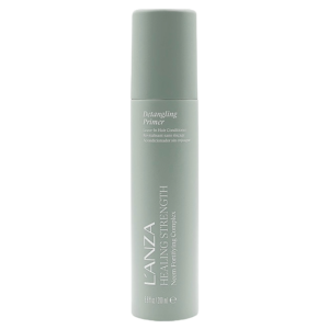 L’ANZA Healing Strength Neem Fortifying Complex leave-in hair conditioner and natural hair primer bottle. | Blush Salon Collective - Fargo, ND