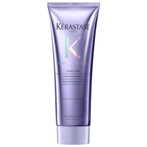 A tube of Kérastase Blond Absolu Cicaflash, an intense fortifying hair care treatment from the Blond Absolu range, perfect for lightened or highlighted hair, 250 ml. | Blush Salon Collective - Fargo, ND